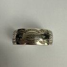 Vintage Native American Navajo Sterling Silver Stampwork Cuff Bracelet 31 1 G
