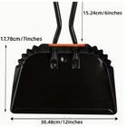 Heavy Duty Metal Dustpan With Orange Handle And Hardware