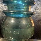 Hemingray 42 Aqua Blue-green Glass Insulator Embossed  hemingray 
