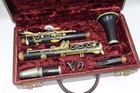 Vintage Henri La Vella Wooden Clarinet 301v W Mouthpiece Case Antique