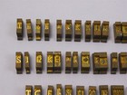 Vtg Lot 98 Printing Press Typeset Letterpress Molds Letters Fractions Symbols