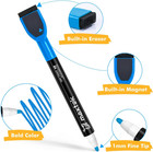 Magnetic Dry Erase Markers With Eraser - 12 Count Colorful Fine Tip Whiteboard M