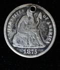 1875 Love Token Engraved Efg Egf Gfe Gef Feg Fge Silver Liberty Seated Dime