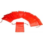 24 Red Organza Drawstring Jewelry Pouches 5 