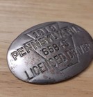 Old Vintage 1919 Pennsylvania Licensed Driver Chauffeur Badge  pin Pa Auto