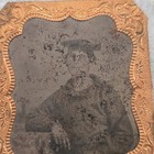 Antique Civil War Era Tintype Brass Framed Us Navy Soldier Portrait