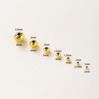 20-100pcs 14k 18k Gold Color Plated Brass 2 2 5 3 4 5 6mm Spacer Beads For    