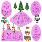 Pine Tree Silicone Mold  Christmas Christmas Winter Clover Fondant Molds M112