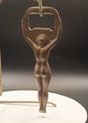 Circa 1930 s Antique European Brass Risque Art Deco Naked Lady Bottle Opener 