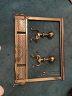 Antique Bronze Fireplace  Andirons   Fender