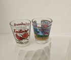 Vintage Souvenir Shot Glass Lot Of 14 Usa States  Niagara Falls Lake Tahoe  C023