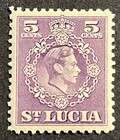 Travelstamps   St  Lucia Stamps Sc  139 Sg 150 - 5c Kgvi 12 1 2p - Mint Mnh Og