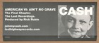 Johnny Cash - American Vi  Ain t No Grave Rare Promo Sticker 2010