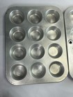 Mini Aluminum 12 Cavity Mini Cupcake Muffin Pans Set Of 2