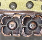 Vtg French Country Rustic Carved Wood Footrest Stool Cabriole Leg Louis Victoria