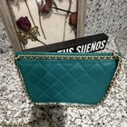 Chanel Classic Flap Small Green Quilted Leather Gold Cc Turn Lock Chain