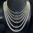 Vvs Moissanite Tennis Chain 3-5mm 18-24  925 Silver Passes Diamnd Tester