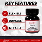 1oz Acrylic Leather Paint Black Shoe Sneaker Canvas Vinyl Repair Dye Colorin Kit