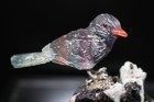 Peter Muller Hand Carved Fluorite Finch On Tourmaline Base 2 3 4 