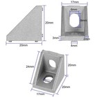 2020 Corner Bracket 40pcs Aluminum Extrusion Corner Bracket Right Angle T Slot C