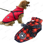 Fashion Dog Jacket W built-in Easy On-off Harness Fleece Insulated Machine Wash