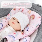 Infant Car Seat Insert  Head Support Baby Girls Boys  Soft   Rainbow 