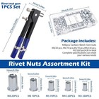 430pcs Rivet Nut Tool Kit  Metric Rivnuts Assortment Kit  m8 m6 m5 m4 m3   Rivnu