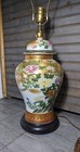 Vintage Antique Asian Ornate Painted Porcelain Vase Urn Table Lamp
