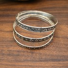 Solid 925 Sterling Silver Antique Bracelet Women Bangle Set Of 3 S120