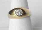Vintage 14k Yellow Gold Over Mens 1 0ct Lab Created Diamond Solitaire Pinky Ring
