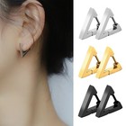 Punk Rock Stainless Steel Triangle Men s Women s Hoop Huggie Ear Studs Earrings