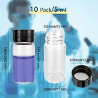 10 Pack 5ml Clear Glass Vials With Screw Caps  Small Refillable Sample Bottle   