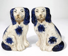 Large 8  Staffordshire Dog Pair King Charles Spaniels