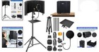 Triple Sound Insulation Microphone Isolation Shield With Adjustable Tripod Stand