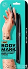 2 Count Bic Bodymark Temporary Brush Tip Tattoo Markers  Black  0 07 Fl Oz