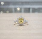 5 57 Ct Natural Yellow Sapphire Diamonds Wedding Ring Solid 14k White Gold Al Sz