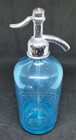 Antique Hinsdale Bott Corp Seltzer Ciphon Blue Bottle Bklyn Ny Original Top Rare