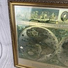 Gold Foiled Blaeu Piscator Wall Map  the New World  Framed   Matte Vintage 23x27
