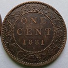 1881-h Triple N Canada Large Cent - Xf Details  Scarce Variety 1c Canadian Coin