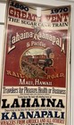 Lahaina-kaanapali   Pacific Railroad Train Anniversary Poster Vtg 1970 Hawaii