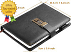 Black Journal With Lock  Refillable Faux Leather Lock Diary Notebook Planner Org