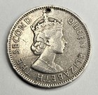 1956 British East Africa 50 Cents   Half Shilling - Holed Copper Nickel Coin
