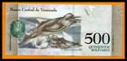 Venezuela Unc Note 500 Bolivares 2017 Prefix Z  Replacement  P-94  banknote 