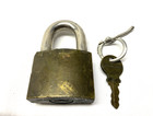 Vintage Junkunc Bros Series 60 Brass Padlock W Original Key American Lock Co Usa