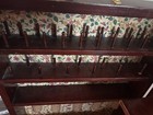 Vintage Portable Wood Folding Sewing Spool Thread Cabinet Organizer