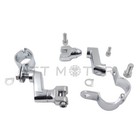 Chrome 1 5  38mm Highway Engine Crash Bar Footrest Foot Pegs Mounting For Harley