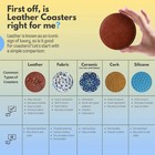 Leather Coasters For Drinks  4  Drink Coasters Set Of 6 With Holder For Tabletop