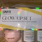 Onyx Professional The Glow Up 5 Piece Shimmer Body Mists Travel Bag Gift Set New