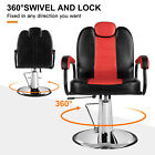 Black red All Purpose Hydraulic Reclining Barber Chair  Salon Beauty  Stylist