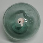 Japanese Glass Fishing Float Light Green 3 1 2   Few Bubbles Marked Sn912